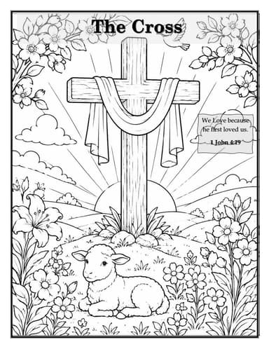Symbols of Our Faith Coloring Collection sample